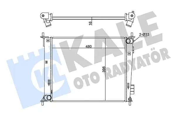 Radiateur, refroidissement du moteur KALE OTO RADYATÖR
