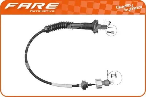 Tirette à câble, commande d'embrayage FARE