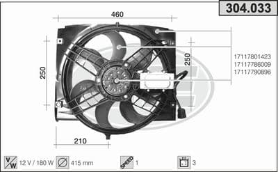 Ventilateur, refroidissement du moteur