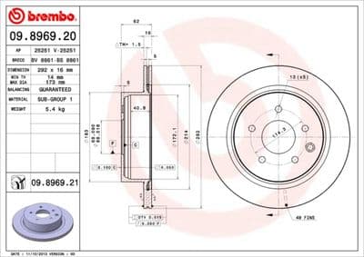 Disque de frein PRIME LINE - UV Coated