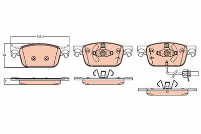 Kit de plaquettes de frein, frein à disque