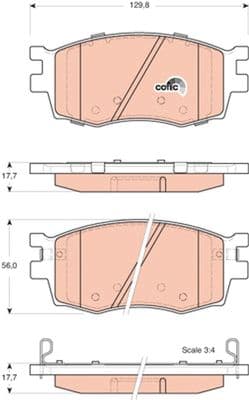 Kit de plaquettes de frein, frein à disque COTEC