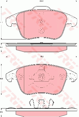Plaquettes de frein avant (Jeu de 4)