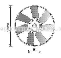Ventilateur, refroidissement du moteur