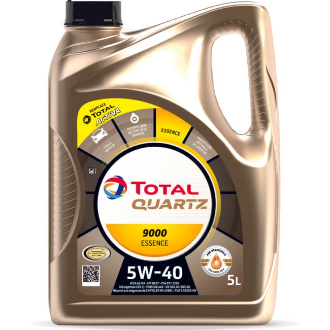 TOTAL Quartz, 9000 Huile moteur 5W-40 5L MADE IN FRANCE