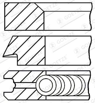 Jeu de segments de pistons LKZ-Ring®