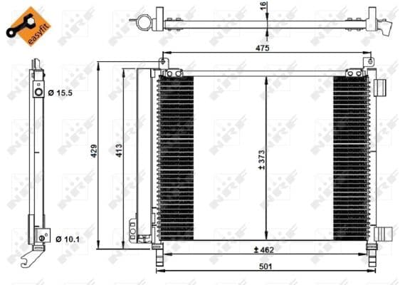 Condenseur / Radiateur de climatisation