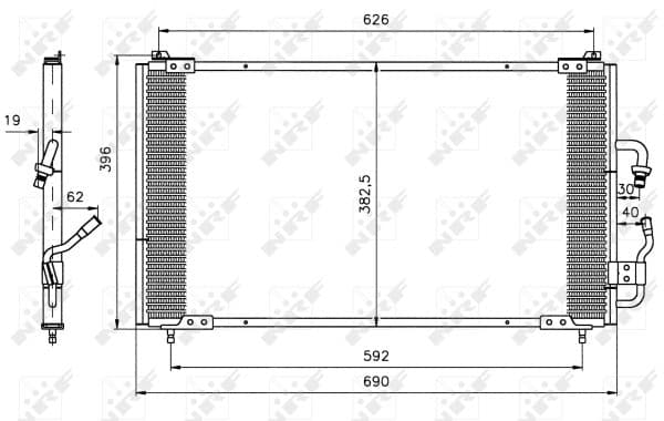Condenseur / Radiateur de climatisation